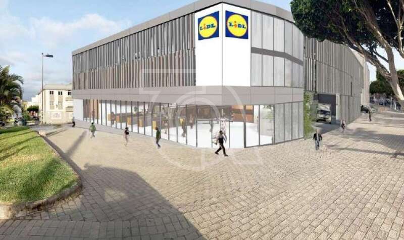 Infografía del edificio de Lidl que se alzará en Arnao/TA.
